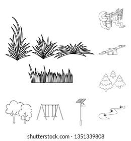 Vector illustration of landscape and nature symbol. Set of landscape and city vector icon for stock.