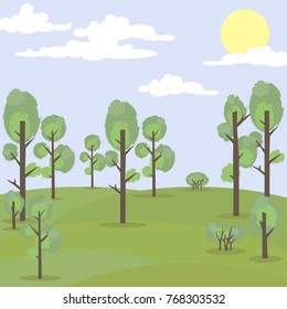 vector illustration landscape park and outdoor
