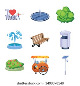 Vector illustration of landscape and park sign. Collection of landscape and nature vector icon for stock.