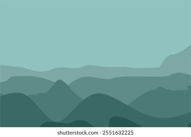 vector, illustration, landscape - scenery, nature, mountain, scenics - nature, flat design, outdoor, rock, monochrome, sunset, blue, horizon, abstract, hiking, mobile, perspective, gray, 