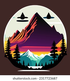 vector illustration of landscape view