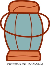 vector illustration of Lantern recolorable
