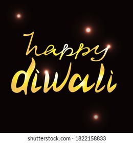 Vector illustration of lanterns for the Indian holiday Diwali.  Festival of Lights.  Lettering.  Paper lanterns of different sizes and shapes for posters, flyers, billboards, invitations, gold