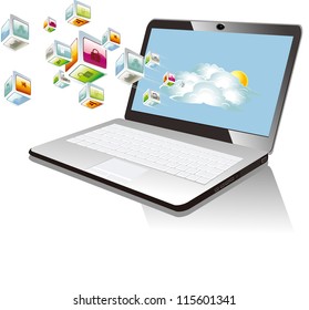 Vector Illustration of laptop