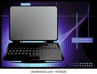 Ilustración vectorial de una laptop