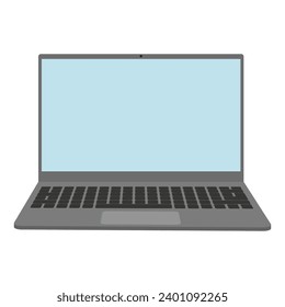 Vector illustration of laptop with blank screen