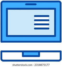 vector illustration of laptop cartoon icon