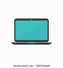 Vector Illustration Of Laptop. Colored Vector For Website Design .Simple Design On Transparent Background (PNG).