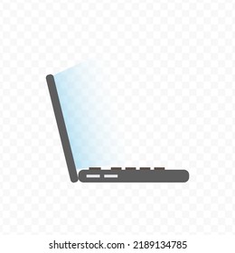 Vector Illustration Of Laptop. Colored Vector For Website Design .Simple Design On Transparent Background (PNG).