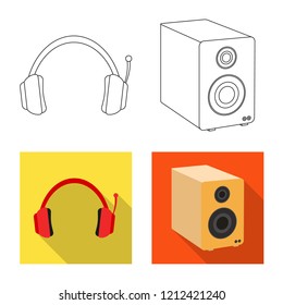 Vector illustration of laptop and device icon. Set of laptop and server vector icon for stock.