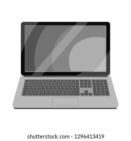 Vector illustration of laptop and device logo. Set of laptop and server stock vector illustration.