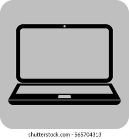 Ilustración vectorial con icono de portátil
