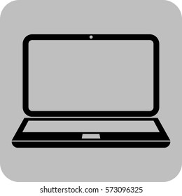 Ilustración vectorial del icono de la laptop
