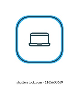 Vector illustration of laptop icon line. Beautiful connect element also can be used as portable computer icon element.