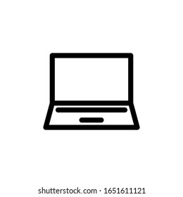 Vector illustration, laptop  icon. Line design template
