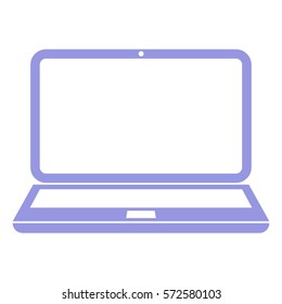 Vektorgrafik von Laptop-Symbol in Violett
