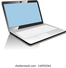 Vector Illustration of laptop Isolated on White Background. esp 8 .