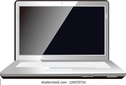 Vector Illustration of laptop Isolated on White Background. esp 8 .
