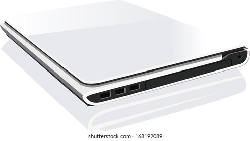 Vector Illustration of laptop Isolated on White Background. esp 8 .  