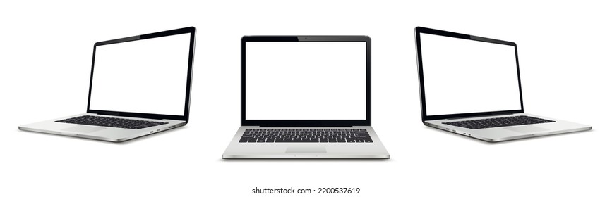 Vector illustration of laptop isolated on white background