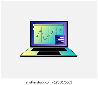 Vector illustration of laptop or notebook