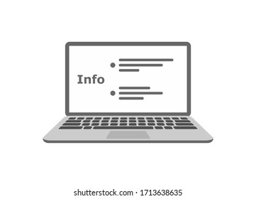 Ilustración vectorial de la laptop en fondo claro.