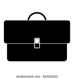 Vector illustration of large black briefacse icon
