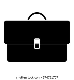 Vector Illustration of Large Black Briefcase Icon
