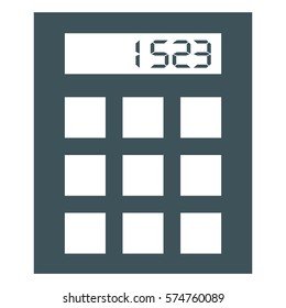 Vector Illustration of Large Black Calculator Icon
