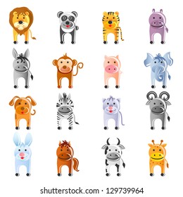 vector illustration of large collection of animal