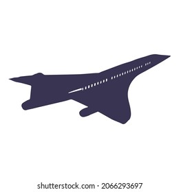 Vector Illustration Of A Large Delta Wing Supersonic Transport Aircraft.