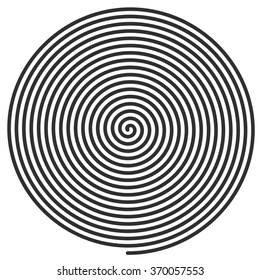 Vector illustration of a large flat spiral. black flat spiral on a white background for use in your design projects!