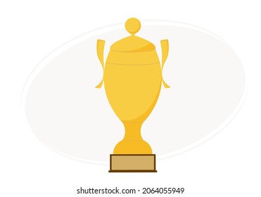 Vektorgrafik einer großen goldenen Tasse. Preis für den Gewinner