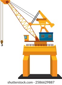 Vector illustration of a large industrial crane