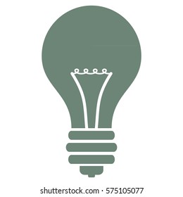 Ilustración vectorial del icono de la gran lámpara de luz en gris

