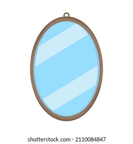 Vector illustration of a Large mirror, for home furnishings advertising