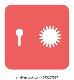 Vector Illustration of Large Peach Color Locker Icon
