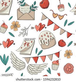 vector illustration. large set of vector elements. Valentine's Day. Happy Valentine's Day!