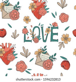 vector illustration. large set of vector elements. Valentine's Day. Happy Valentine's Day!