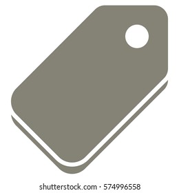 Vector Illustration of Large Tag in Gray Icon
