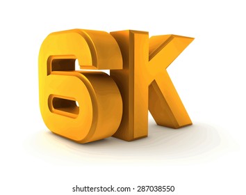 Vector illustration Large three-dimensional logo on a white isolated matte background. Matte gold. Video 6K logo.