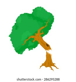 A vector illustration of a large tree.
Tree Icon Illustration.
Old tree covered with leaves.