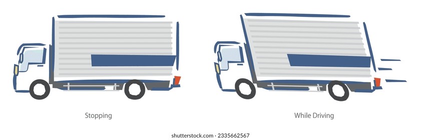 Vector illustration of a large truck, such as moving