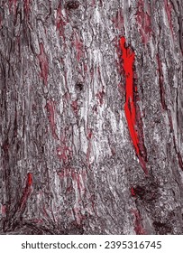 Vector illustration of Larix decidua or European Larch bark texture. Close up.
