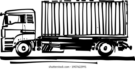 The vector illustration of the Larry car 