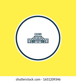 Vector illustration of las vegas casino icon line. Beautiful culture element also can be used as entertainment icon element.