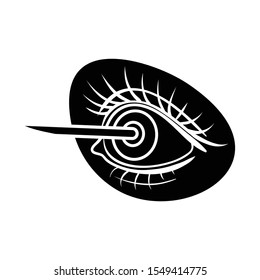 Vector illustration of laser and eye symbol. Web element of laser and eyesight stock symbol for web.