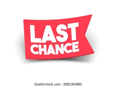 Vector Illustration Last Chance Flag Sticker