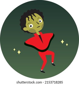 Vector Illustration Of The Late King Of Pop's Number One Song The Thriller