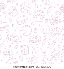 Vector illustration of Latin American Desserts for website, label, banner, restaurant, packaging, cover, template, poster, decoration, postcard. Latin Americam Desserts pattern. EPS 10.